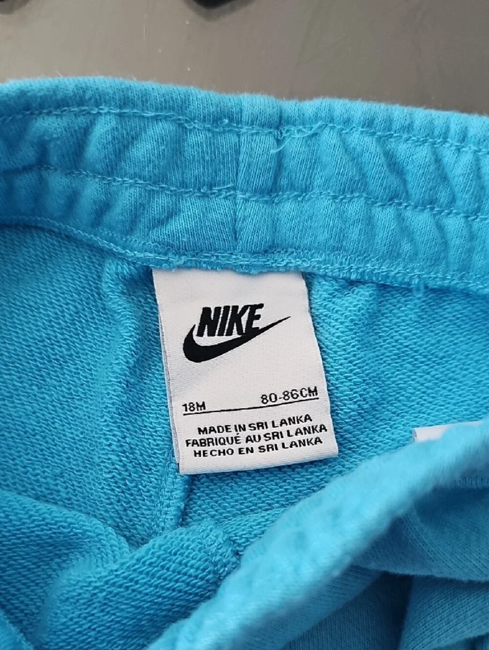 Nike Navy Tee with Light Blue Logo & Light Blue Shorts - Picture 3 of 3